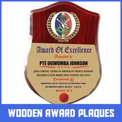 wooden awards plaques in lagos by Excellence Awards International