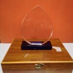 Award plaque withwooden box